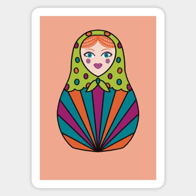 Spots & Stripes Russian Doll Sticker by Slepowronski